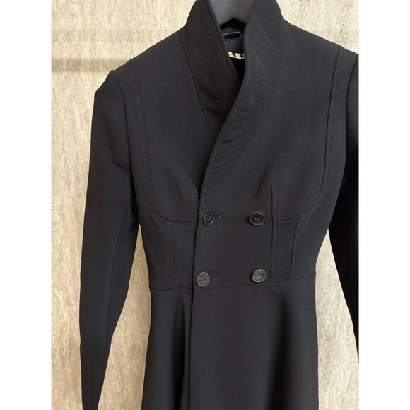 Alexander McQueen Double-Breasted Asymmetrical Black Coat - Picture 5 of 15